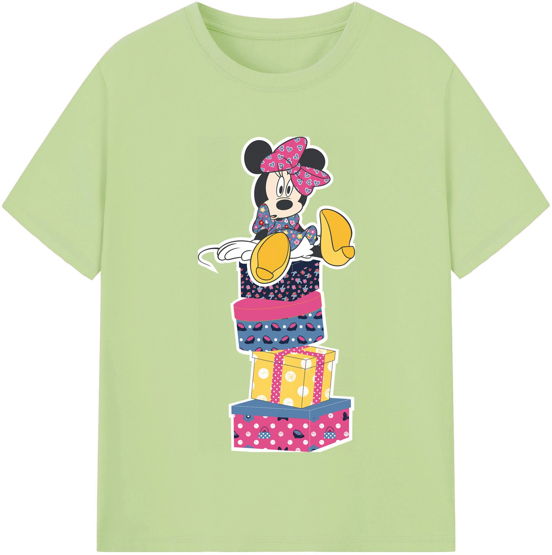 （画像用） ミッキーマウス Mickey Mouse 綿100％半袖Tシャツ（フロントプリント）